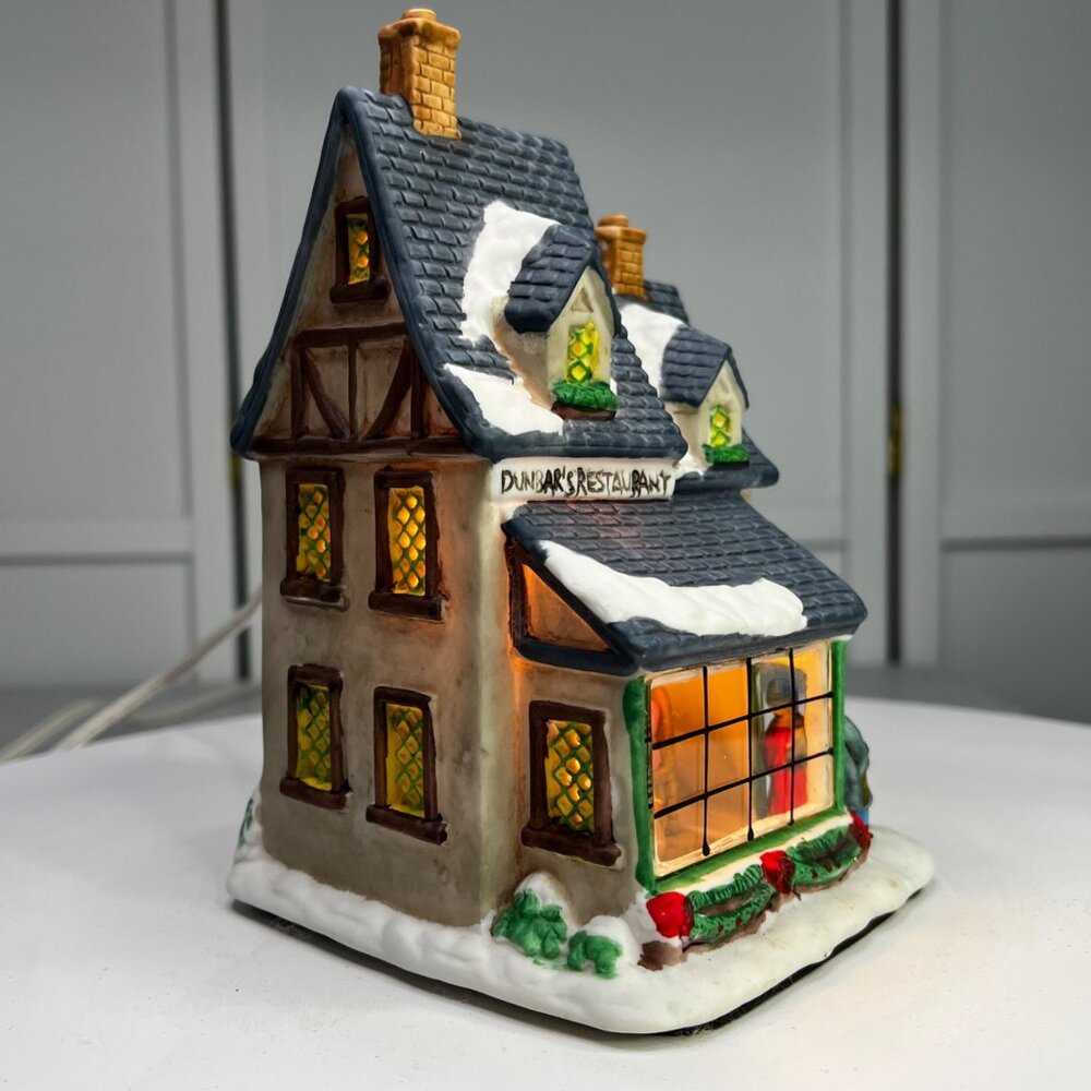 Chadwick-Miller Dunbars Restaurant Christmas Village Lighted Building 1997 - Picture 7 of 14